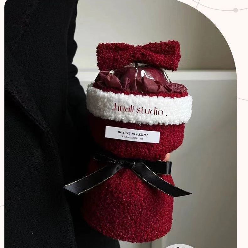 Single Bow Christmas Eve Fruit Bouquet