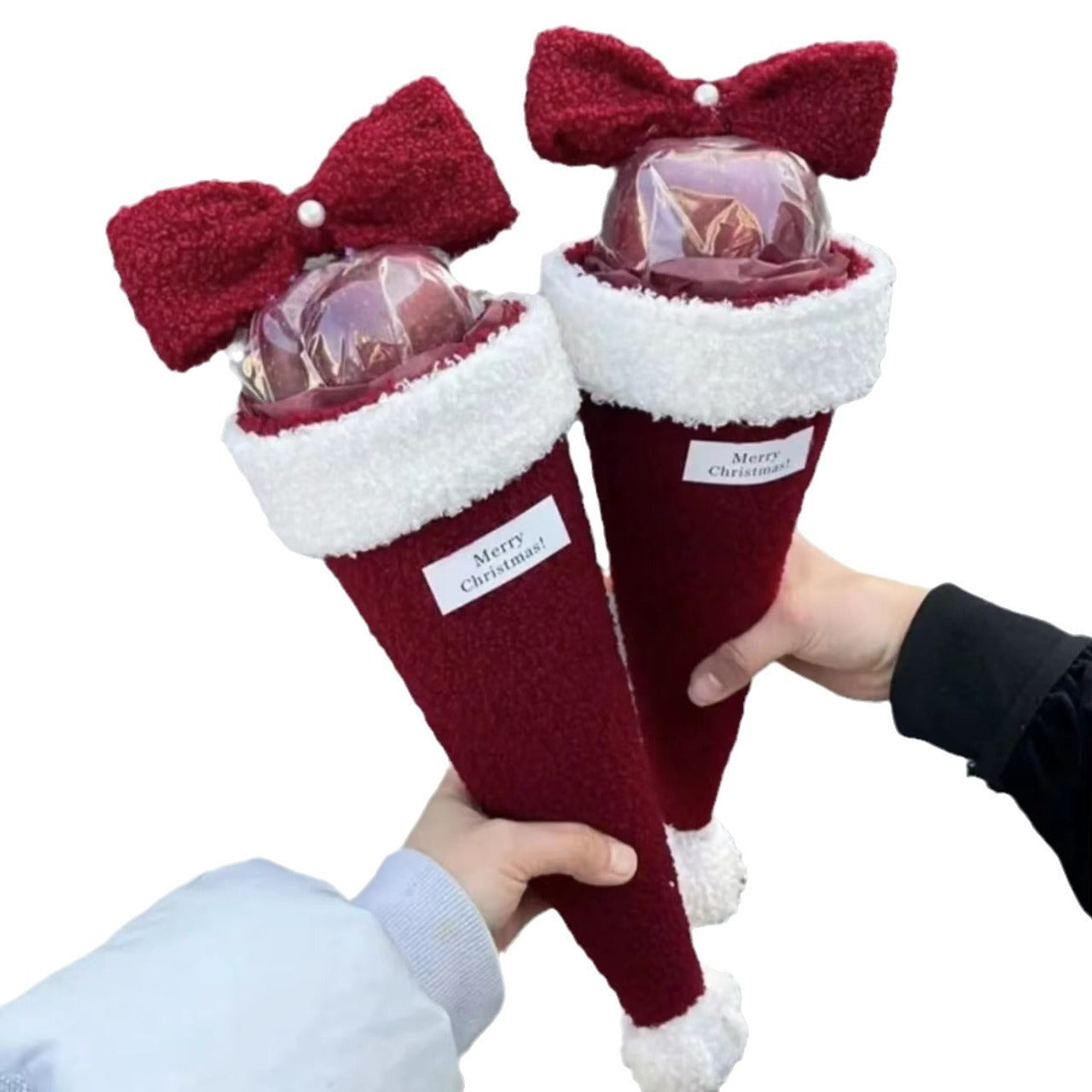 Single Bow Christmas Eve Fruit Bouquet