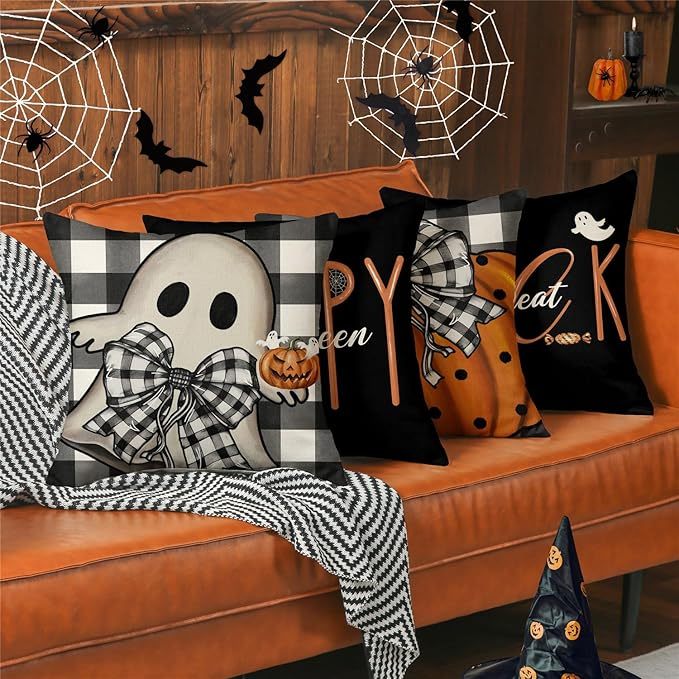 Halloween Decorations Pillow Covers 18x18 Set