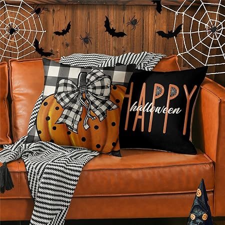 Halloween Decorations Pillow Covers 18x18 Set