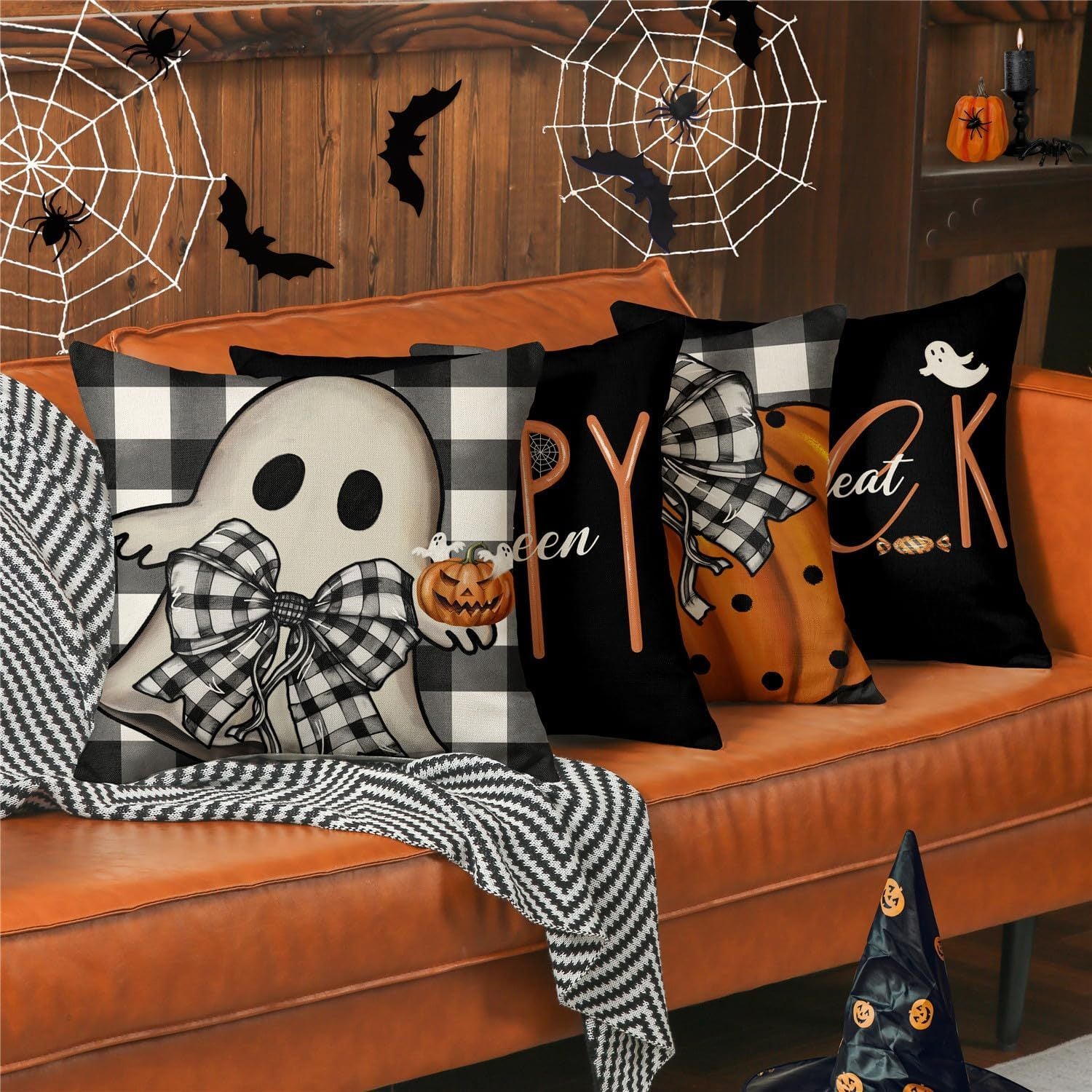 Halloween Decorations Pillow Covers 18x18 Set