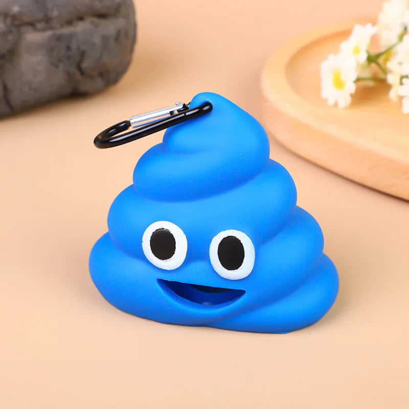 1PC Creative Pet Supplies Dog Potty Pickup Cartoon Poop-shaped Portable Garbage Shell Compact For Cats And Dogs