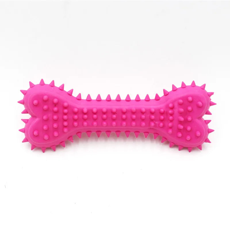 1PC Pet Chew Toy Soft Rubber Bite-resistance Bone Shape Teeth Grinding Chewing Toys for Small Dogs Training Pet Supplies