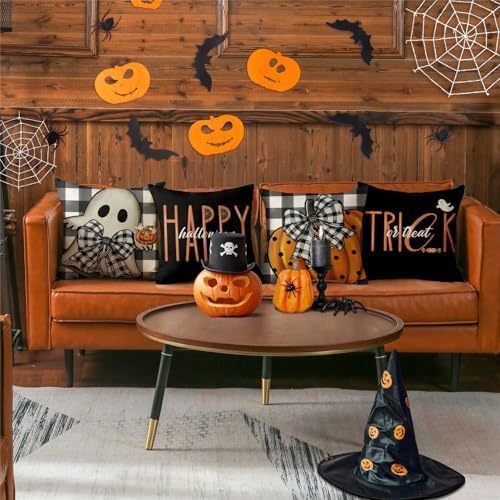 Halloween Decorations Pillow Covers 18x18 Set