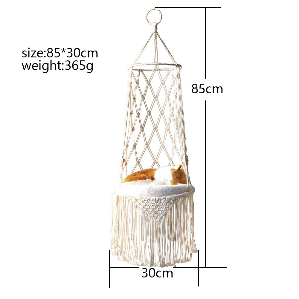 Wall Hanging Cat Hammock Macrame Cat Bed
