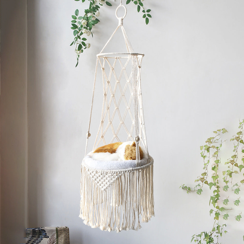Wall Hanging Cat Hammock Macrame Cat Bed